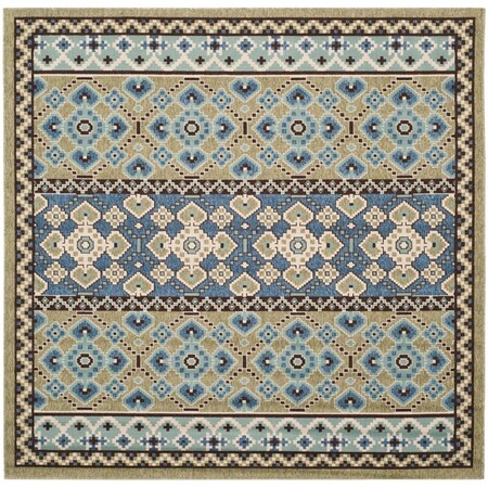 Safavieh 5 ft. 3 in. x 5 ft. 3 in. Veranda Square Area Rug Green & Blue VER093-0642-5SQ
